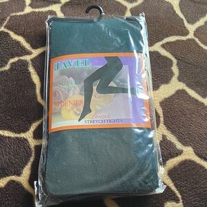 Vintage Green 100% Nylon Opaque Stretch Tights